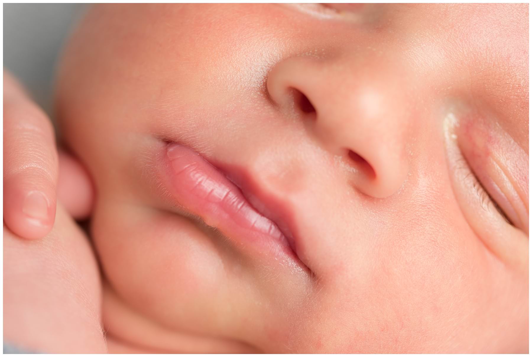 Newborn close-up portrait