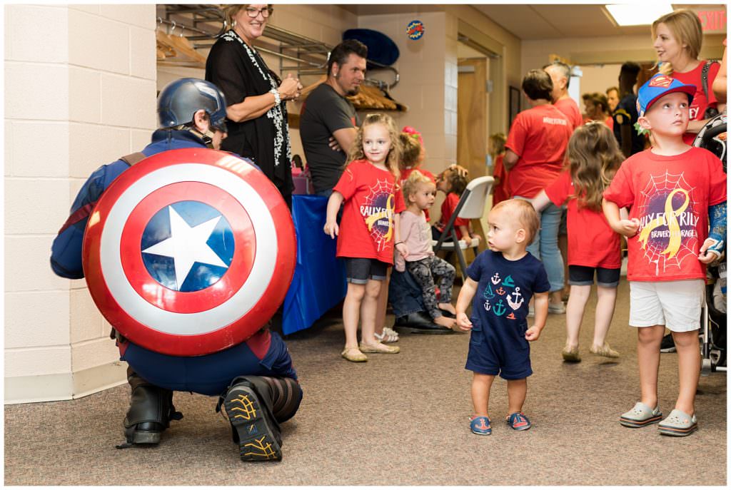superhero at child's party