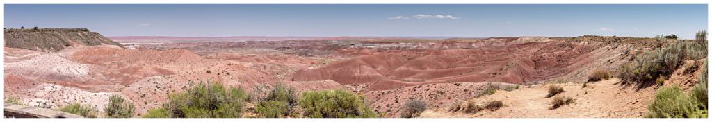 panoramic photo of the painted desert