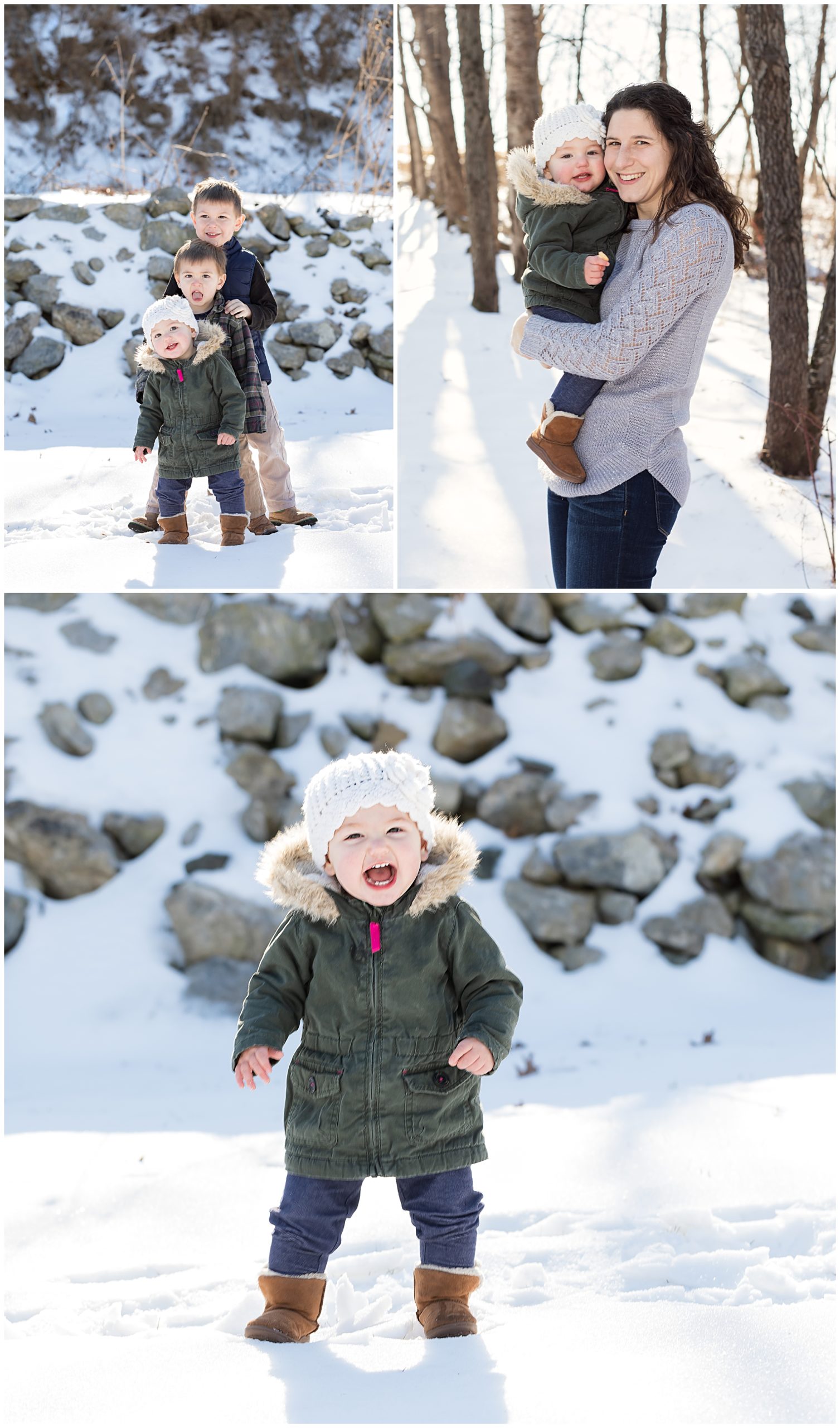 snow winter outdoor family photography