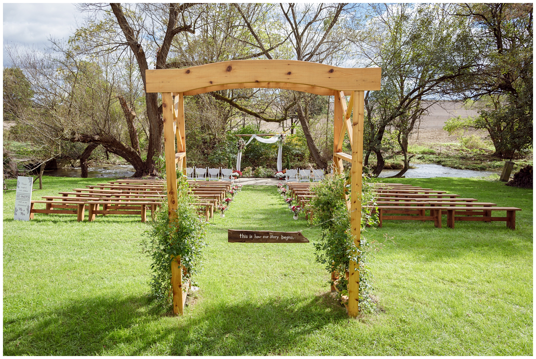 arch for bridal entrance to ceremony