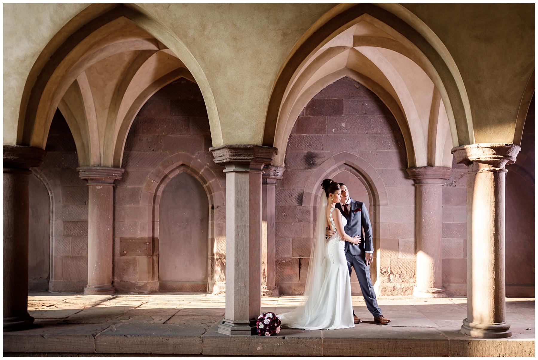 wedding photo in berks county arches